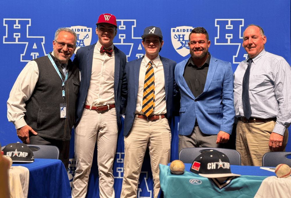 Houston Academy’s sign to advance their baseball careers to Cam Dyer and Adam Boyd sign to advance their baseball careers